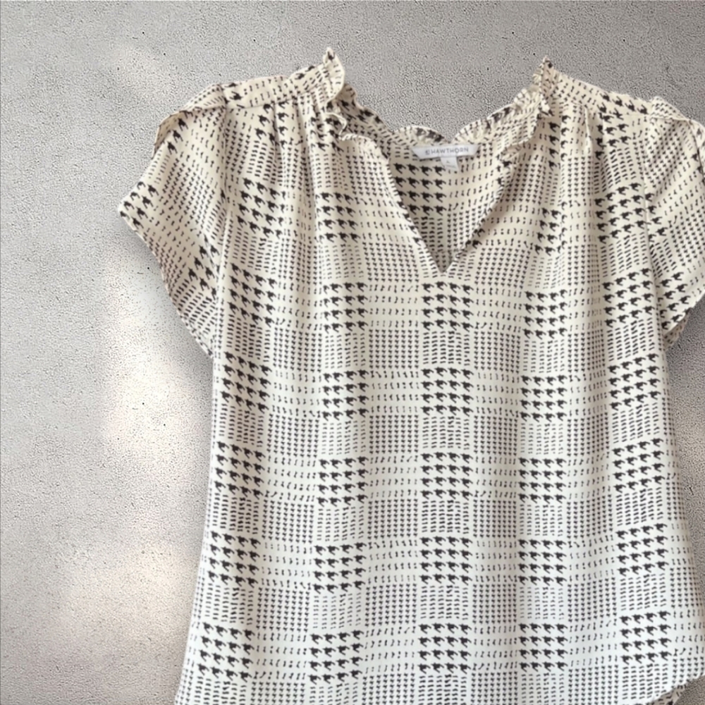 Hawthorn 41 Tiffiny Tulip Sleeve Blouse, Sz Small - Picture 8 of 10